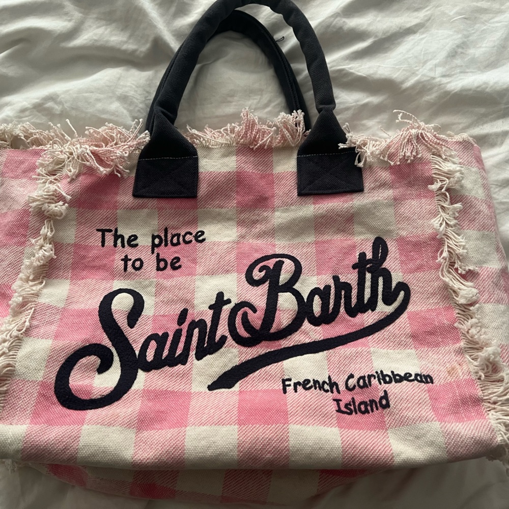 MC2 SAINT BARTH embroidered-logo beach bag